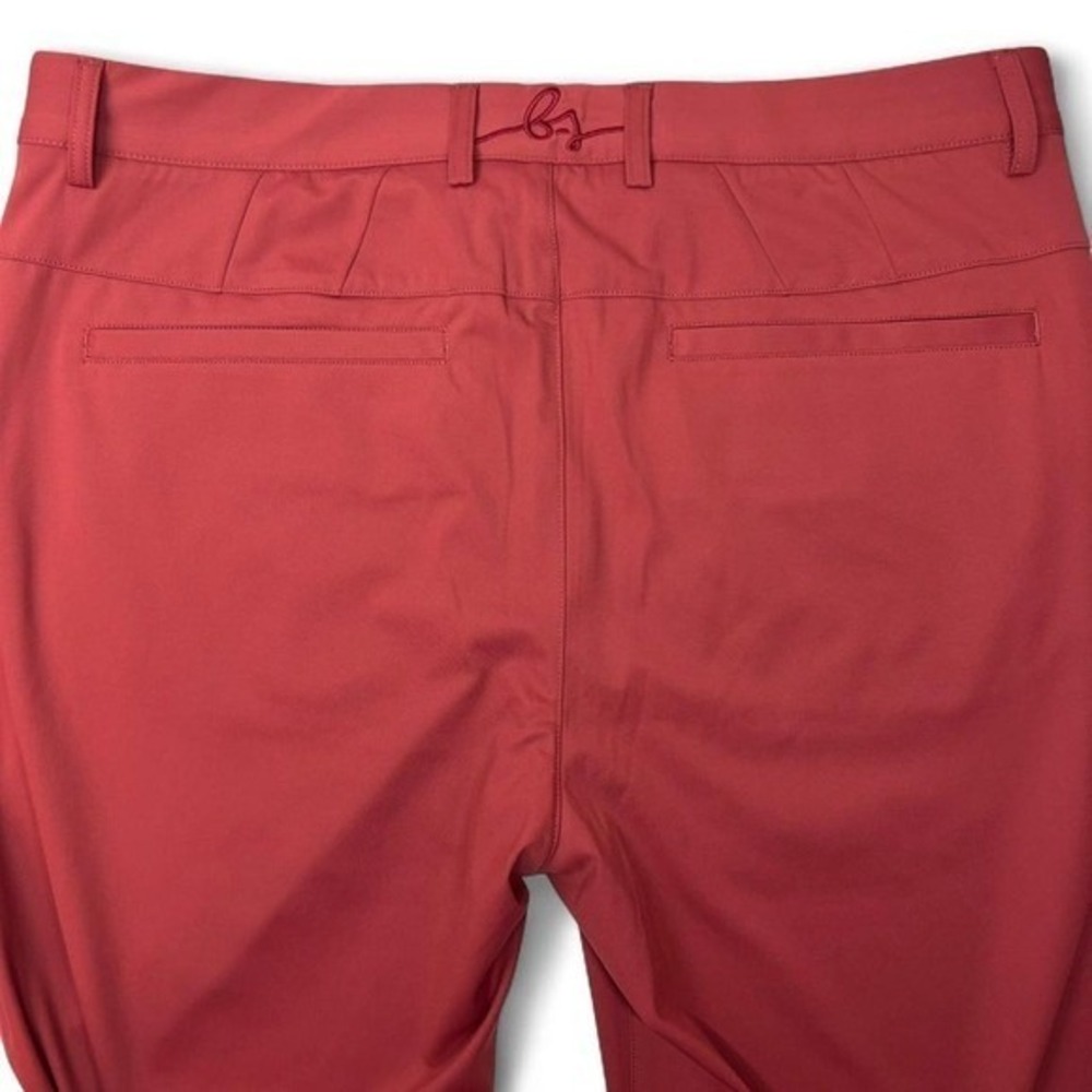 Boston Scott Polo Golf Pants Mens 40/33 Burgundy Preppy Office Resortwear Chino - Picture 4 of 6